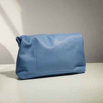 100% genuine leather Cowhide Handbag High Quality Leather Women's Foldable Designer Handbag Simple Magnet Handle Bags