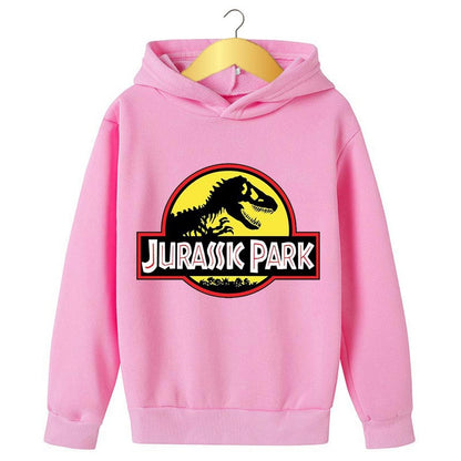 Fashion Print Jurassic Park Children's Hoodies Clothing Girls Casual Sweatshirr Spring Autumn Anime Boy Sweatshirt black Coat