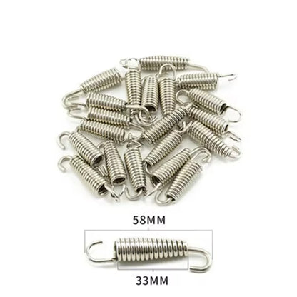 slip-on 2PC Universal Motorcycle Exhaust Spring Hooks Stainless Steel Exhaust Front Middle Link Pipe Rotatable Metal Springs