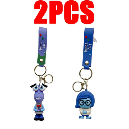 30 Peças/Conjunto Atacado Chaveiro Divertida Mente 2 Boneco de Personagem de Desenho Animado Fofo Chaveiro Pingente de Boneca de Personagem de Filme para Presente Infantil