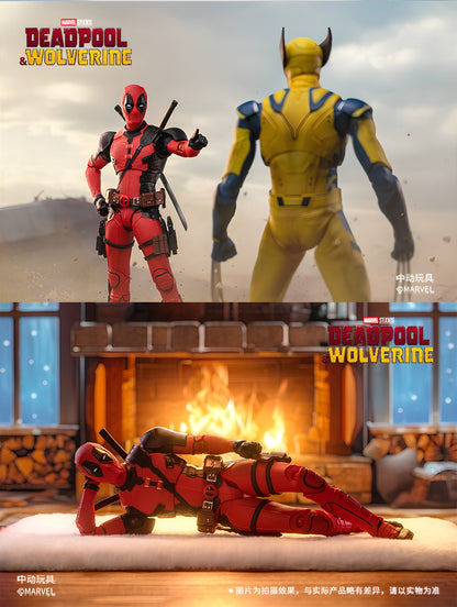New ZD Toys Deadpool & Wolverine Model 7in 1/10 Action Figures Deadpool Model Marvel Superheroes Collection Ornaments Boys Gifts