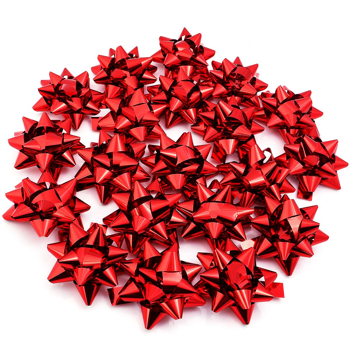 20/10pcs Self-Adhesive Star Flower Ribbon Star Bows For Holiday Valentine Christmas Birthday Party Decoration Gift Wrapping
