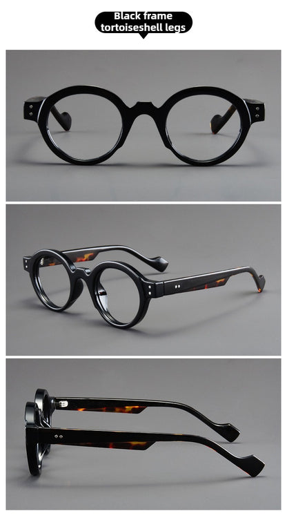 Retro Round Eyeglasses Suitable for Presbyopia Color-matching Trendy Small Frame HD Reading Glasses