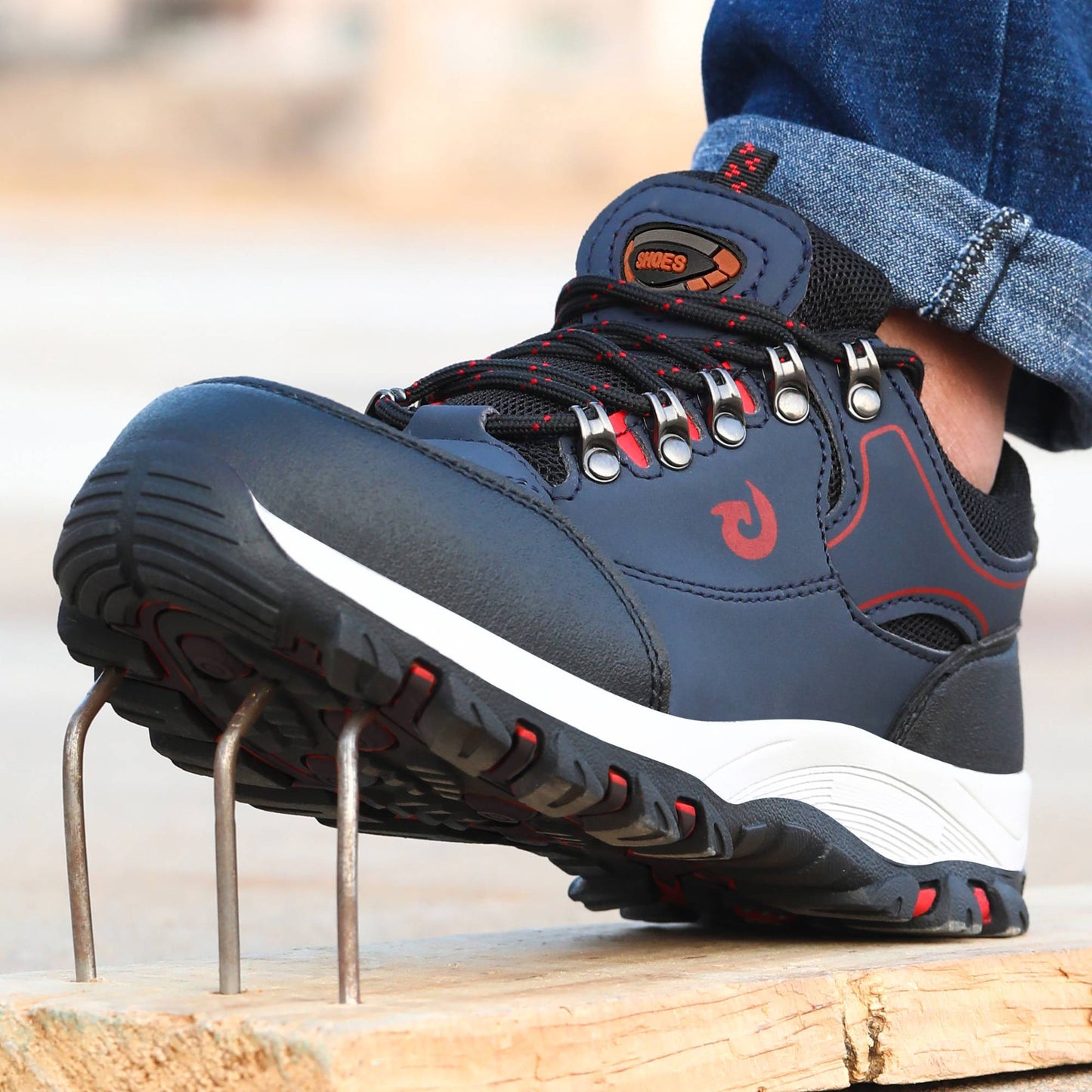 Sapatos de Bico de Aço Masculinos Botas de Trabalho Sapatos de Segurança Antifuro Calçados de Trabalho Protetores Tênis de Segurança Masculino