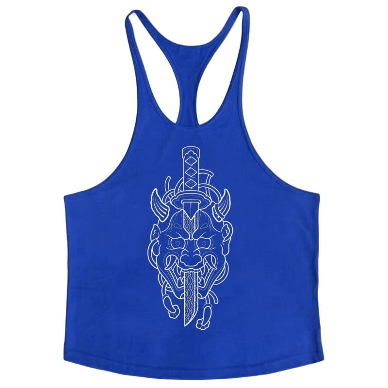 Mens Bodybuilding Fitness Tank Top, Versatile Use Breathable Cotton Singlets Sleeveless Shirt for Gym & Outdoor Activities