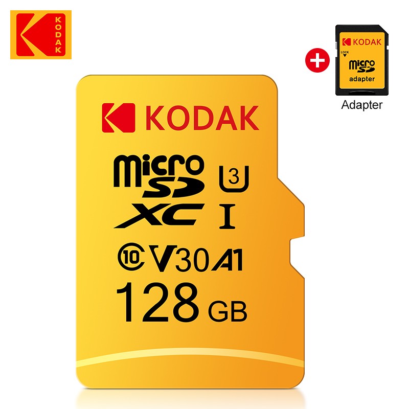 Cartão de Memória KODAK Original 256GB 128GB U3 4K Micro SD Card 64GB 32GB A1 SDHC Microsd UHS-I C10 TF Trans Flash Microsd