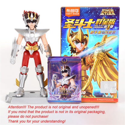 Blokees Gold Saint Boneco de Ação DIY Brinquedos de Montar Seiya Shiryu Hyoga Dohko Camus Shina Coleção de Blocos de Montar