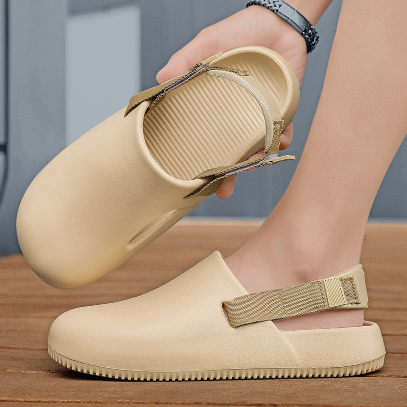 2025 New Casual EVA Sandal Men'S Non-Slip Flip-Flop Mule Design Comfortable Breathable Slip-On Lazy Shoes Adults Home Slippers