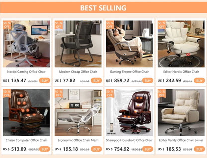 Living Room Chairs Height Adjustable Chair Pc Rocking Office Ergonomic Wheels Relaxation Armchair Weightless White Lazy Recliner