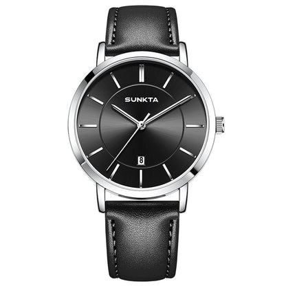 LIGE Sunkta Man Watch Fashion Luxury Waterproof Ultra Thin Date Casual Clock Leather Classic Quartz Watches for Men Reloj Hombre