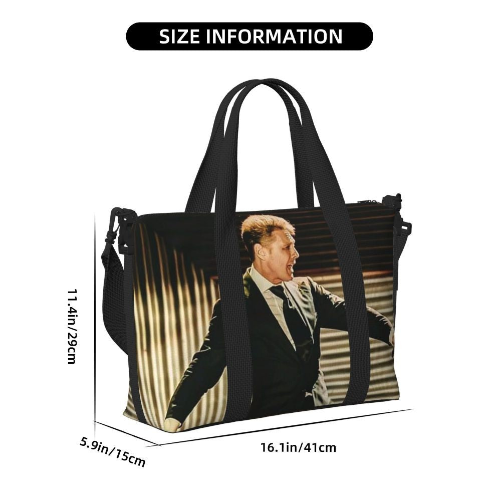 El Sol De Mexico Luis Miguel Beach Travel Bag Large Capacity Tote Bags for Gym Sport Women Shopping Duffle Shoulder Bag