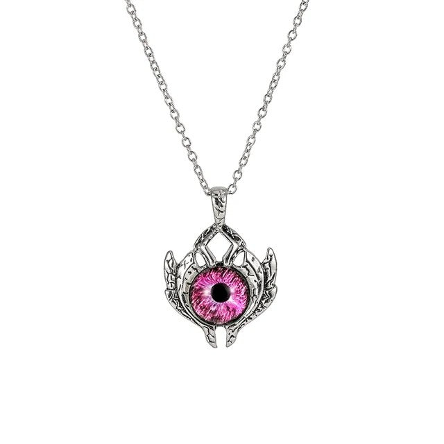 Colar com Pingente de Olho do Diabo em Formato de Pentagrama para Homens e Mulheres Joias Modernas Punk Retrô de Metal Não Ajustável de Gola Presentes