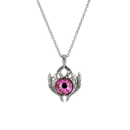 Colar com Pingente de Olho do Diabo em Formato de Pentagrama para Homens e Mulheres Joias Modernas Punk Retrô de Metal Não Ajustável de Gola Presentes