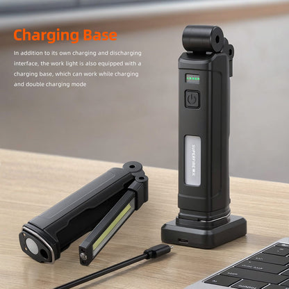 SUPERFIRE G16-S Multifunctional Work light LED+COB Flashlight 360° With Magnetic Base Rechargeable For Car Repair Fishing Torch