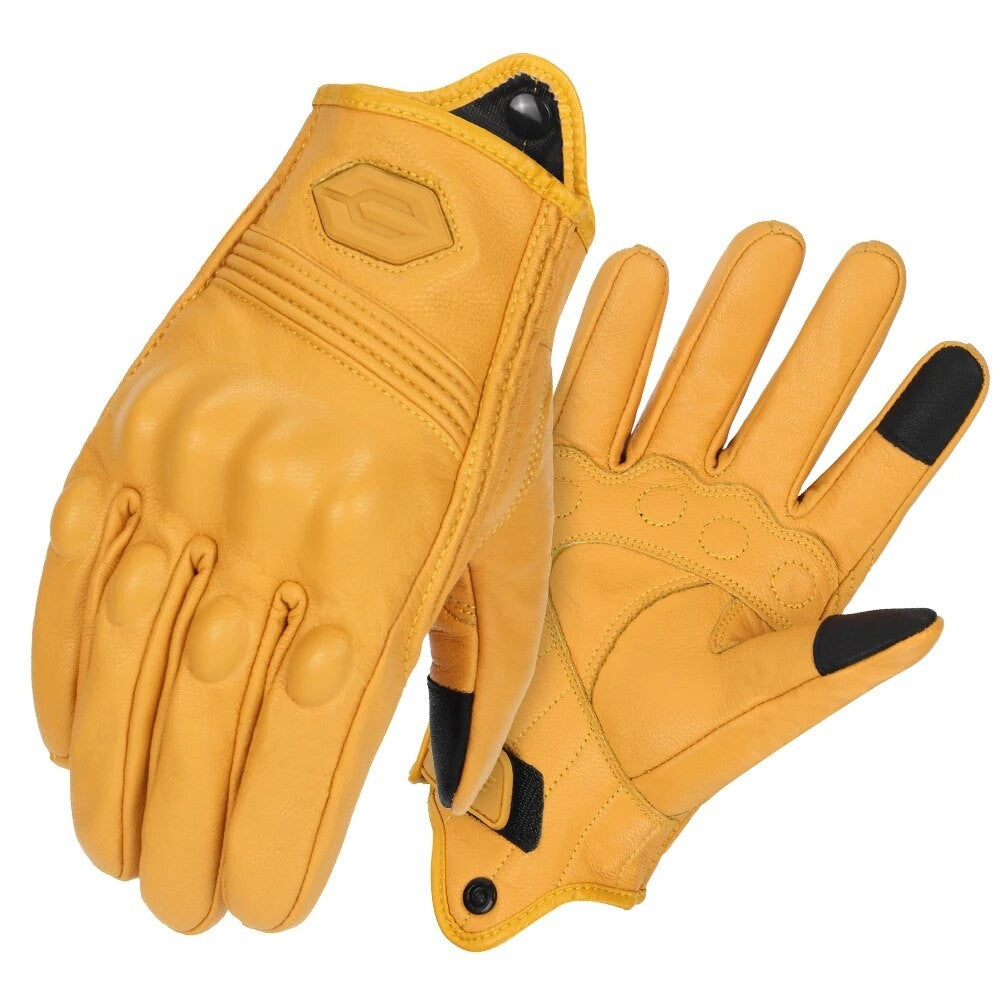 Luvas de Moto de Couro à Prova de Vento Quentes de Inverno Masculinas Antiderrapantes Luvas de Motocross com Tela Sensível ao Toque Luvas de Moto