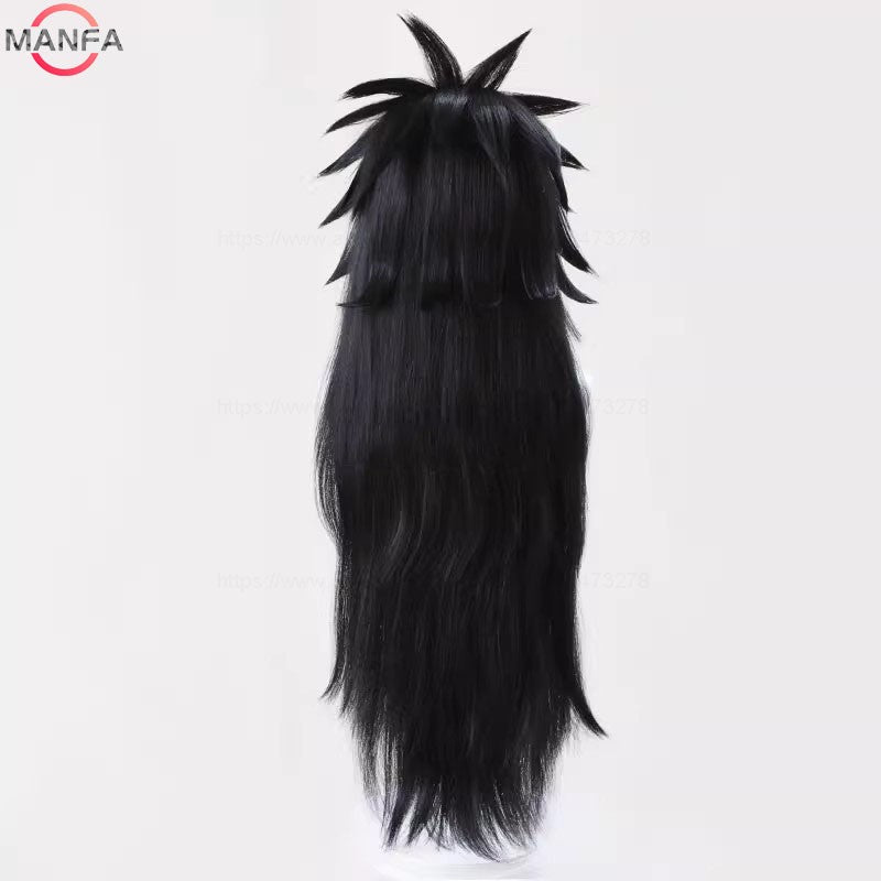 Perucas de Cosplay Uchiha Madara Longas Resistentes ao Calor Cabelo Sintético Perucas de Anime de Jogo + Touca de Peruca