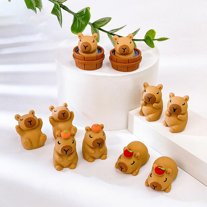 30PCS 3D Capybara Figurines Capybara Party Favors Cute Animal DIY Ornament Supplies for garden Capybara Home Decoration Ornament