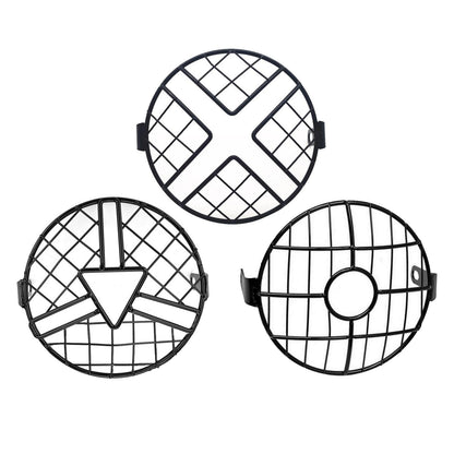 Tampa do farol de 6,5" em tela de malha de proteção para moto, grade de malha para lâmpada frontal, protetor para Café Racer, Cruiser, Tampa de Farol