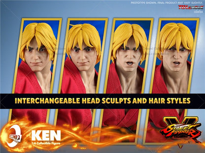 Iconiq Studio Capcom IQGS-04 Escala 1/6 Ken Masters Jogo de Luta de Rua Clássico Japonês 12 polegadas Conjunto Completo Boneco de Ação Soldado
