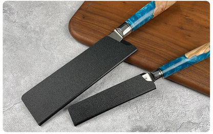 Grandsharp Kit de Proteção de Lâmina de Faca 8 Peças Preto Universal ABS Plástico Não Tóxico Livre de BPA Forro de Feltro Ferramentas de Cozinha para Chef
