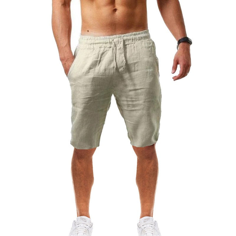 Summer New Fashion Cotton Linen Casual Shirts  Male Short Sleeve  Breathable  Tops