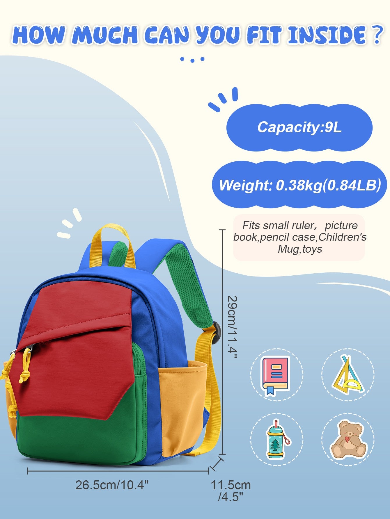 Cute Backpack for Boys & Girls, Lightweight Waterproof School Bag, Perfect for Daycare, Preschool, Kindergarten, Hiking & Travel