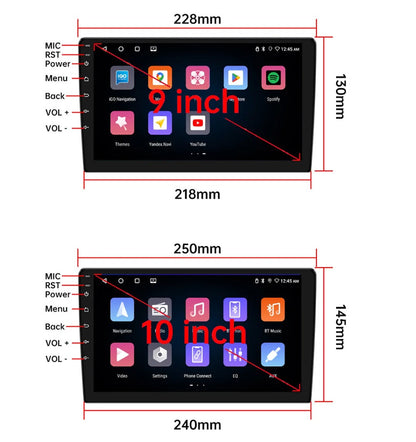7/9/10'' 2 Din Android 13 auto Car Radio 64G Multimedia Video Universal Stereo Carplay gps For Volkswagen Nissan Hyundai Kia toy