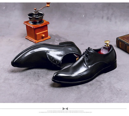 New Brand Genuine Leather Business Dress Shoes Men Formal Wear Casual British Large Size Leather Shoes Pointed Toe Oxfords