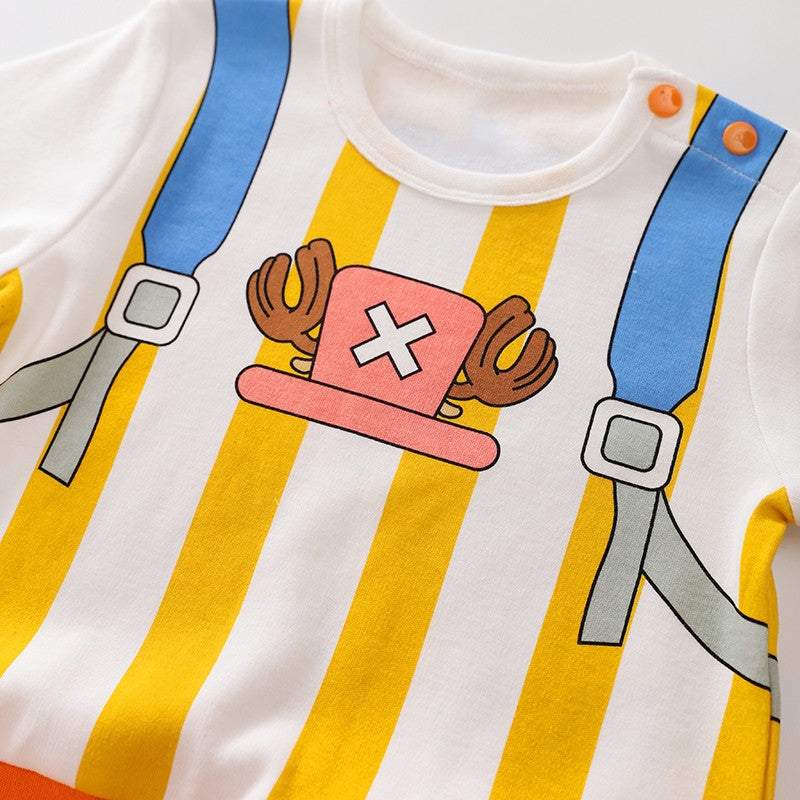 Spring And Autumn Newborn Anime Style Role Play Cotton Comfortable Soft Girl Boys 0-18m Long Sleeved Baby Bodysuit