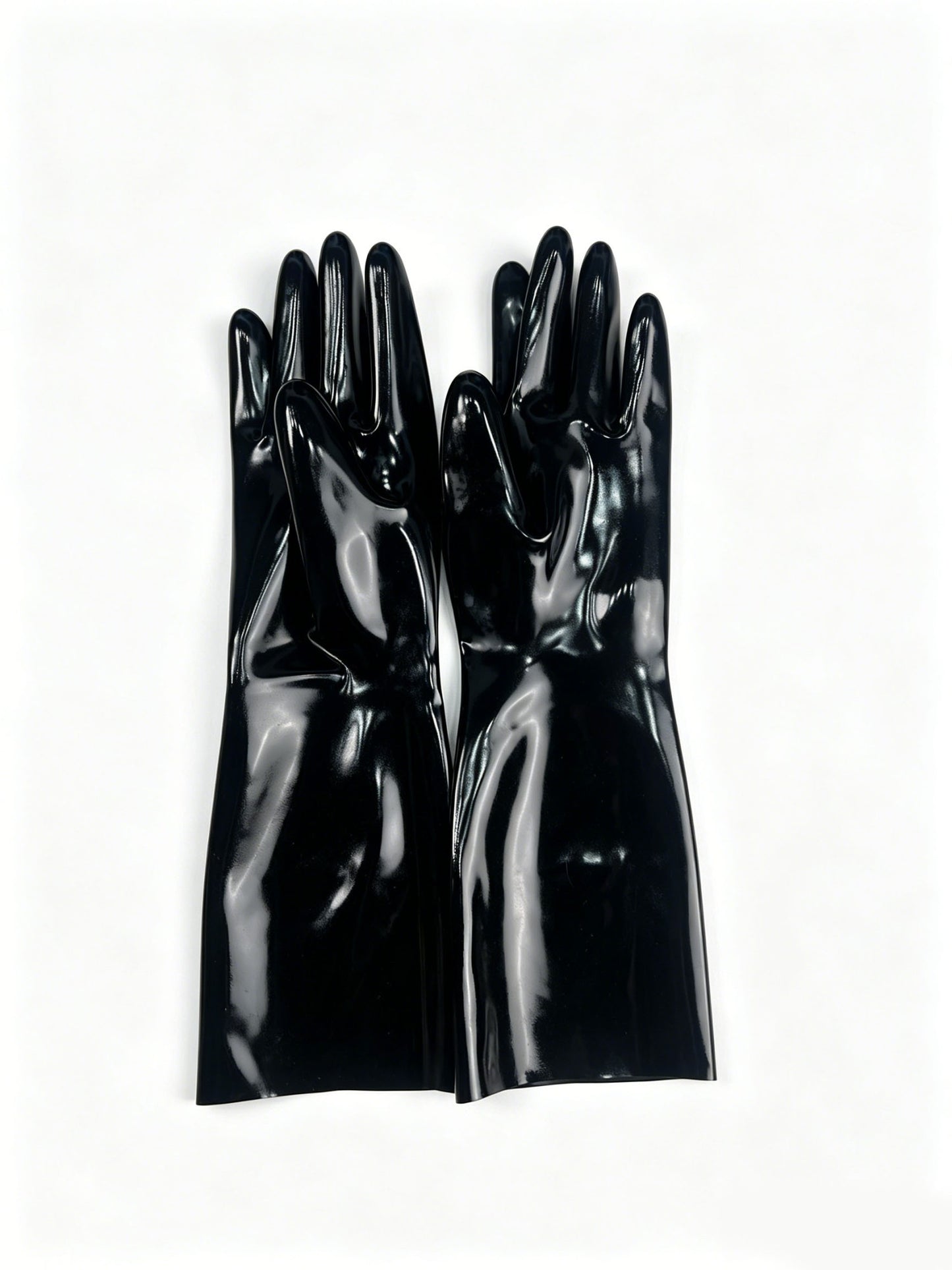 Transparent Lilac Rubber Short Gloves Elastic Snug Fit