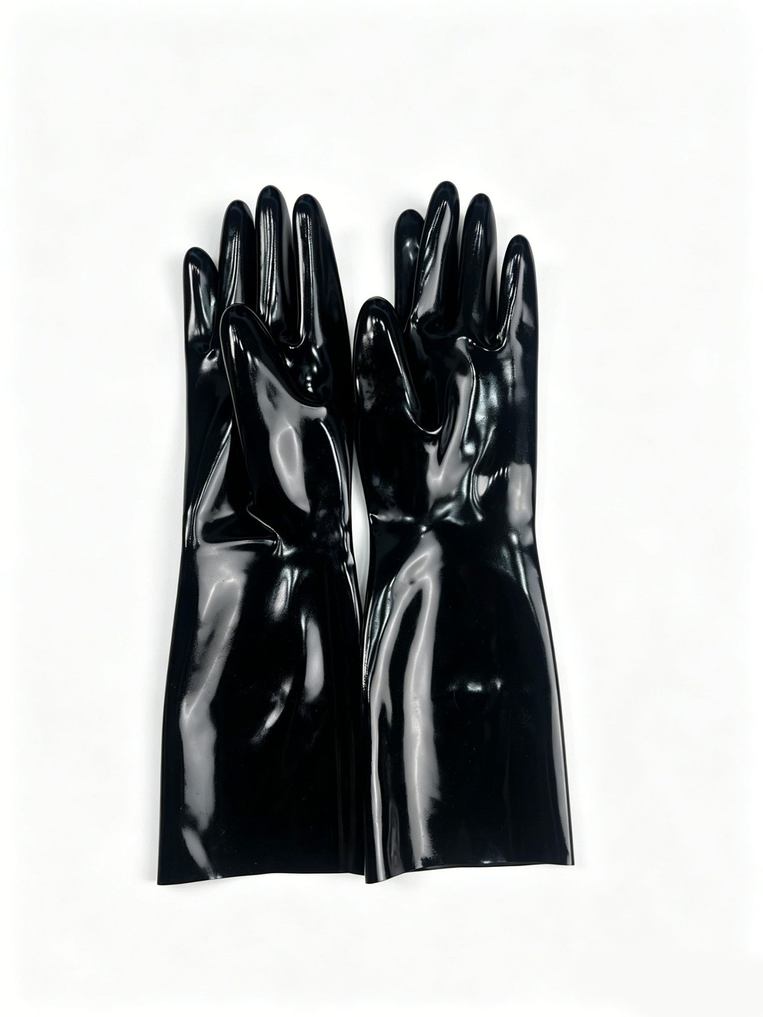 Transparent Lilac Rubber Short Gloves Elastic Snug Fit