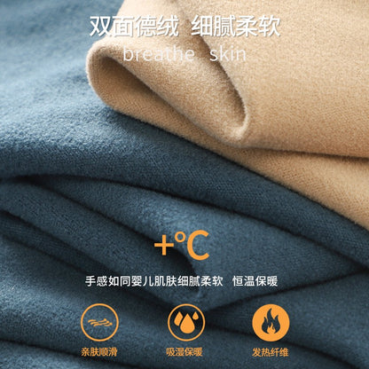 DUKEEN Dralon Mock-Neck Undershirts for Men Winter Long-Sleeve Warm Solid Color Thermal Underwear Top Heavyweight Men's Clothing