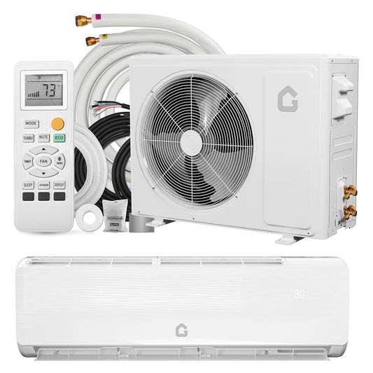9,000 BTU Mini Split Ac/Heating System 19 SEER Ductless Heat Pump Air Conditioner, with Remote Control, for Up to 450 Sq.Ft