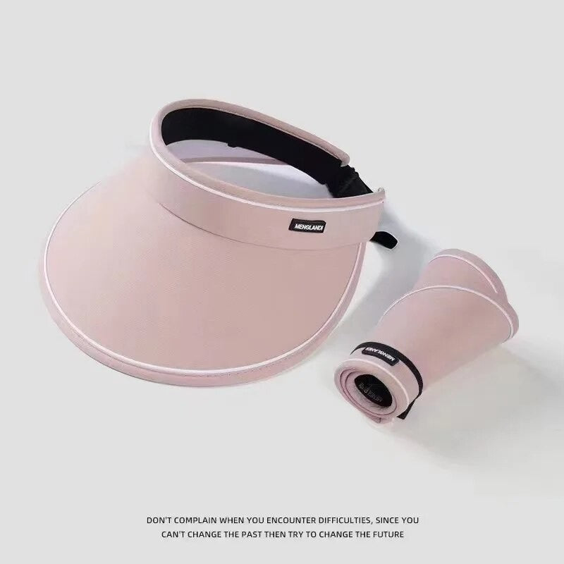 New Sun Hat Women's Uv Protection Sun Hat Summer Empty Cap Large Brim Outdoor Cycling Face Shade Hat Woman