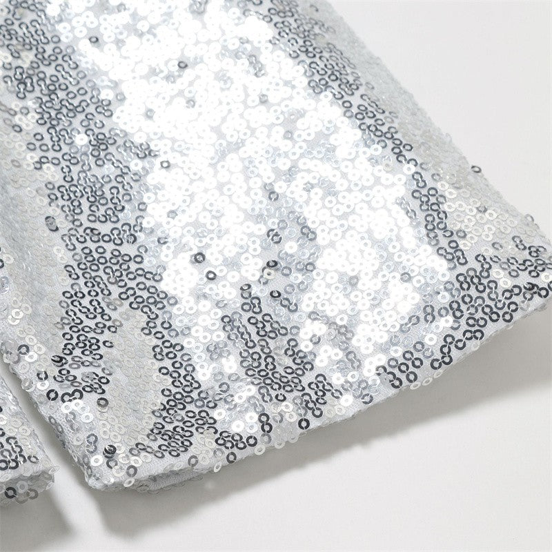 Fashion Men Luxurious Sequin Suit Jacket Green / Silver Men's Bar KTV Stage Dress Male Blazer Coat