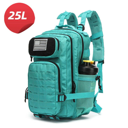 Mochila Impermeável 25L/50L com 2 Bolsos para Garrafas Academia Ao Ar Livre Viagem Caminhada Pesca Trekking Mochilas Bolsa para Notebook de 13 polegadas