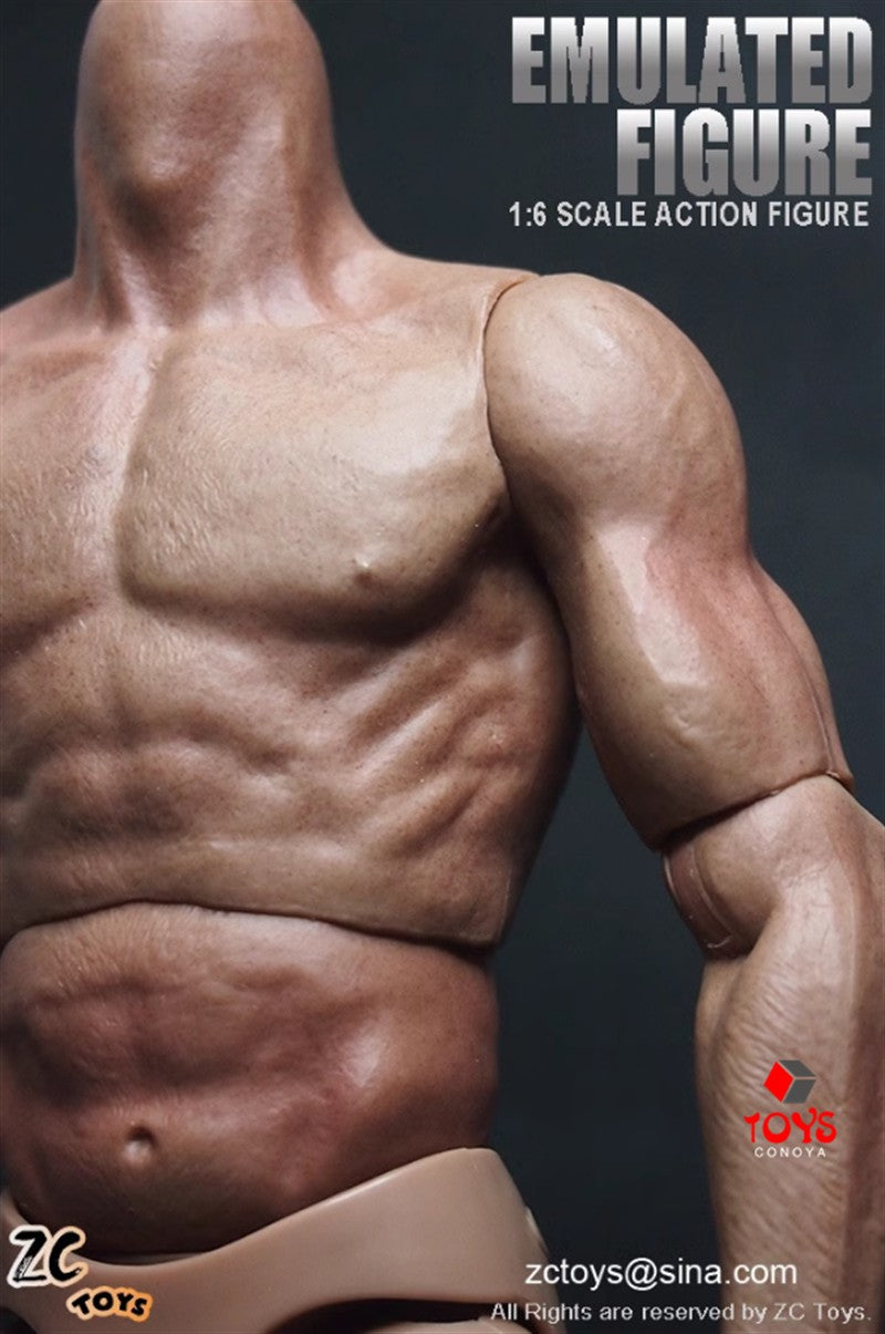 Em estoque ZCtoys S001 Corpo Musculoso Masculino 1/6 com Pescoço 12 polegadas Super Flexível Boneco de Ação Militar Adequado para Escultura de Cabeça 1:6