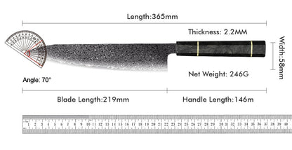 Professional 67-layer Damascus Japanese Kitchen Nakiri Gyuto Chef bread boning Knife Set Home kitchen tool with Carbon Fiber HD