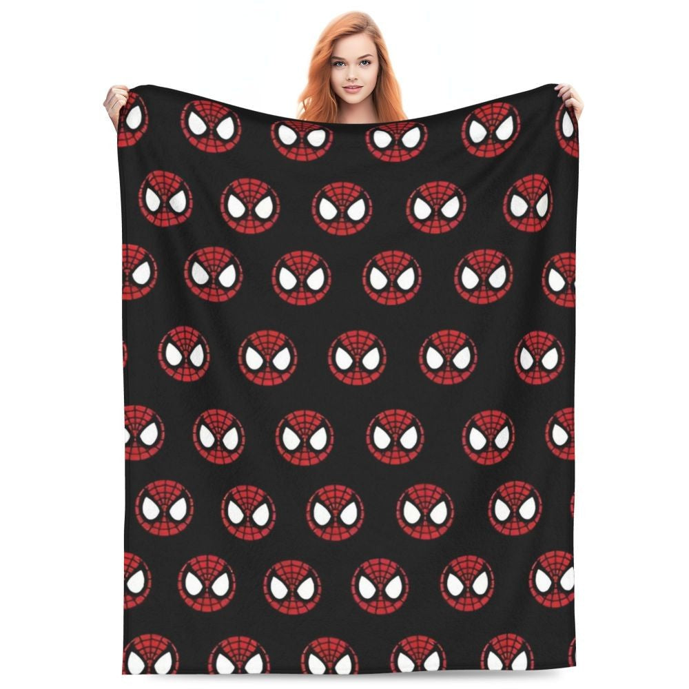 Cobertor de flanela engraçado e quente de desenho animado anime do Homem-Aranha, lindo e legal, para decoração de cama e lounge