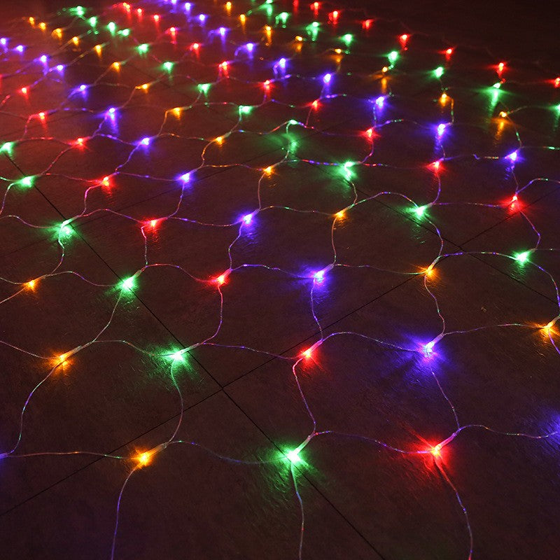 Luzes de corda de rede de LED 8 modos 220V 110V plugue UE/EUA Festival Decoração de Natal Guirlandas Festa de Natal Jardim Ano Novo Casamento