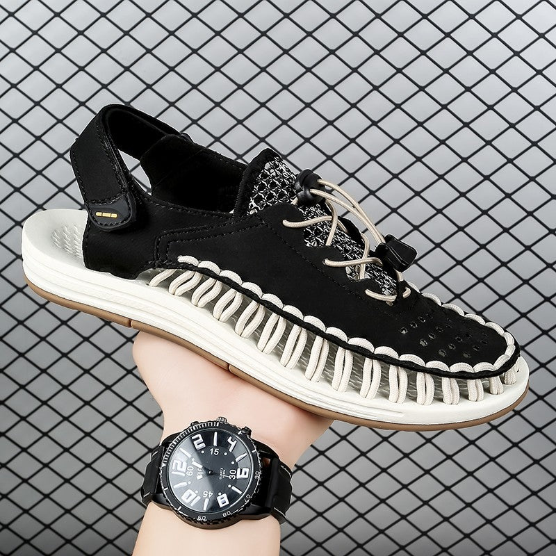 Summer New Sandals Fashion Handmade Weaving Casual Men Sandals Brand Designer Outdoor Walking Men's Shoes Summer Beach Shoes