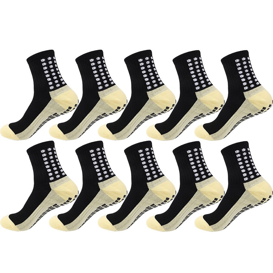 6/10/20Pairs Non Slip Grip Breathable Socks Men Women Professional Athletic Towel Bottom Shockproof for Football Basketball