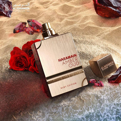 Al Haramain Amber Oud Ruby Edition Eau de Parfum Spray for Unisex 60ml Original Arab Perfumes Noble Lasting Pheromones Perfume