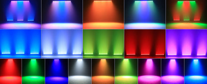 1/2/4PCS 9LEDs 4IN1 Wall Wash Lamp 36W RGBW Lights Bar Stage Lighting Effect DJ Party Lights Projection Light for Disco Theater