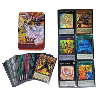 Yu Gi Oh Cards PACK DE DEUS EGÍPCIO Deck de Cartas Inglês TCG Holográfico Dourado Dragão Branco Jogo de Duelo Coleção de Cartas com Caixa de Lata
