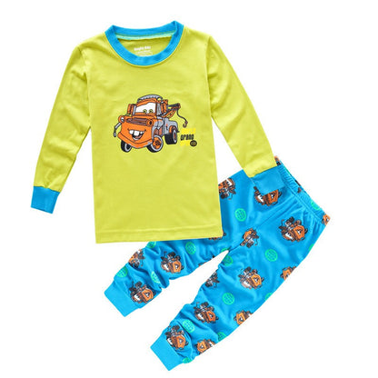 Kids Pajamas Sets Baby Girls and Boys Lightning Mcqueen Pyjamas Cotton Clothes 95 Car Cartoon Long sleeve T-shirt+Pants pyjama