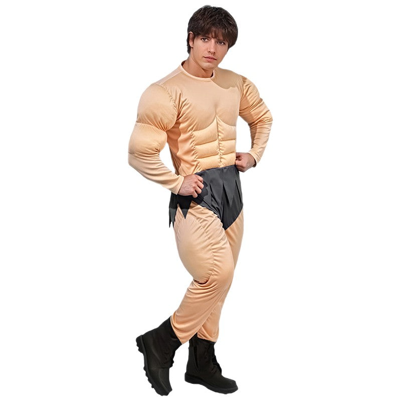 Whole body Muscles Adult Man and Kids Muscular Men Cosplay Pectoral muscles Abdominal muscles Jumpsuit Costume Little Boys Man R