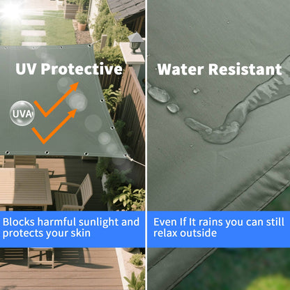 2x3/3x3/3x4/4x5M Sun Shade Sail Waterproof Outdoor Square Rectangle Garden Patio UV Block Party Canopy Pool Camp Awning Shelter