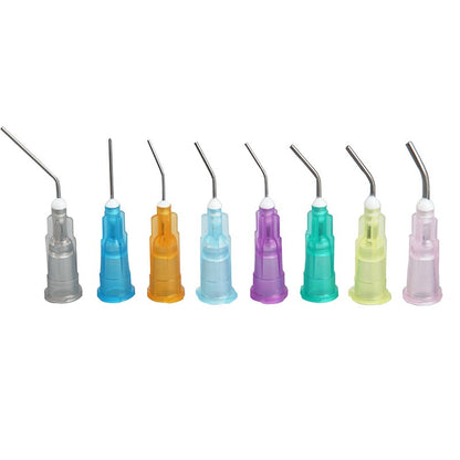 100 Unidades/Pacote Pontas de Agulha Pré-Curvadas de Irrigação Dental Ponta de Seringa de Entrega Limpeza Dental Cuidados Bucais Aplicador Descartável