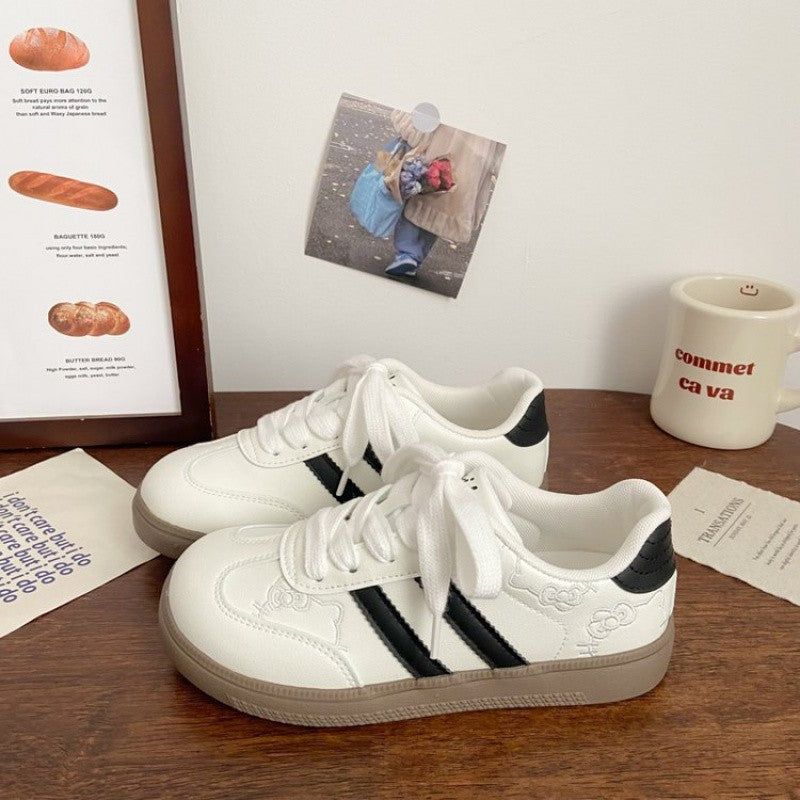 2025 New Women's German Trainers - Leather Student Sneakers with Breathable Design, Versatile Casual Shoes for Spring/Fall